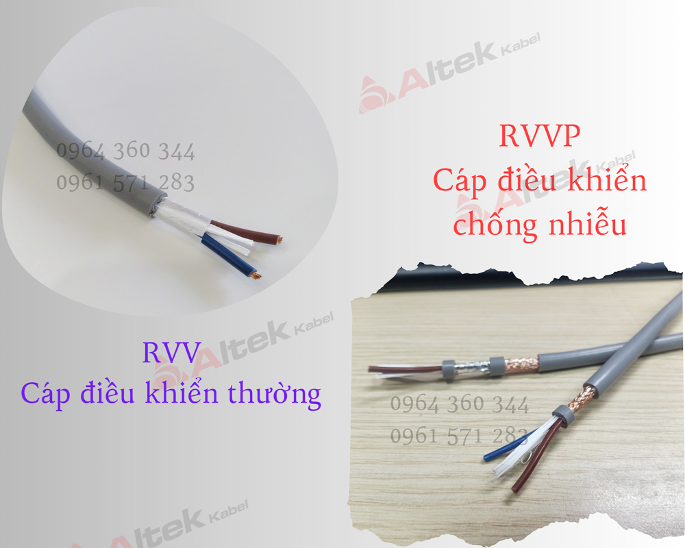 Cáp điều khiển, cáp tín hiệu 2x0.5, 2x0.75, 2x1.0, 2x1.5 Altek Kabel